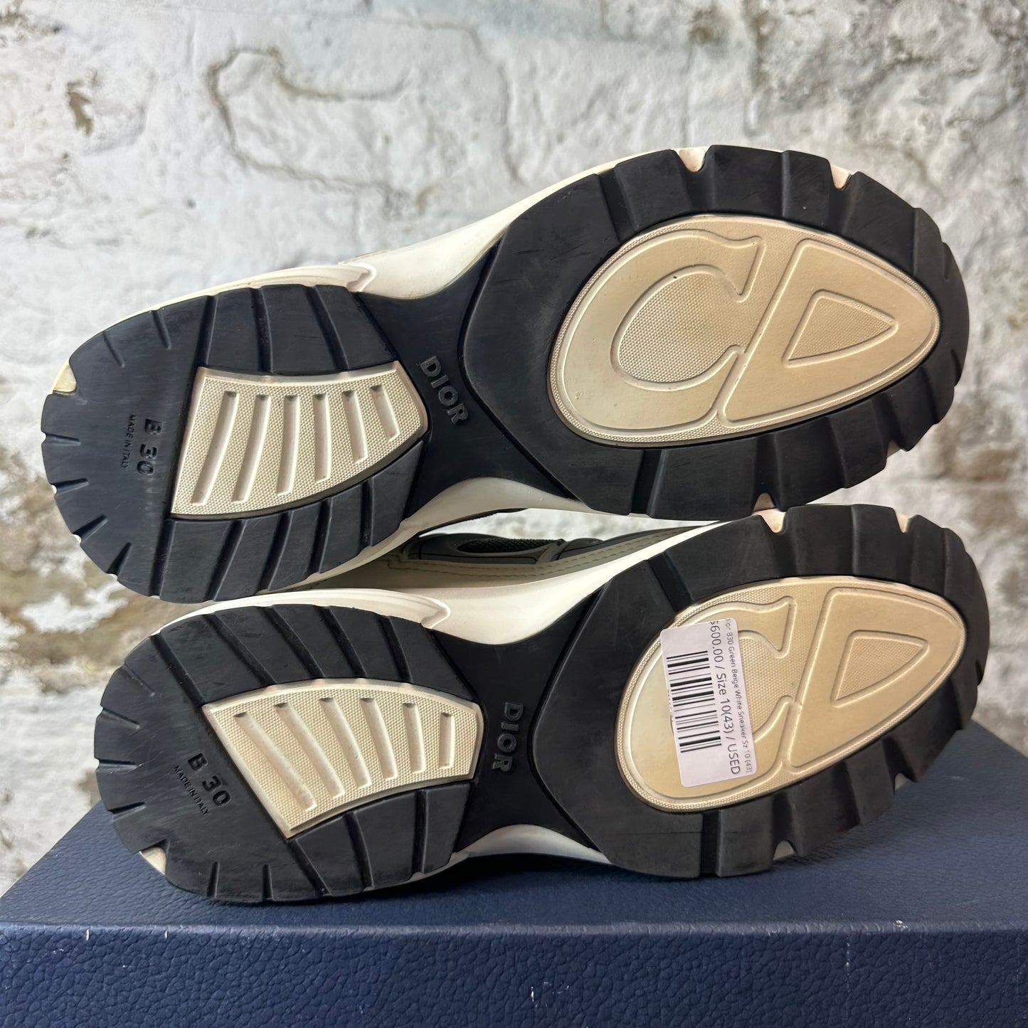 Dior B30 Green Beige White Sneaker Sz 10 (43)