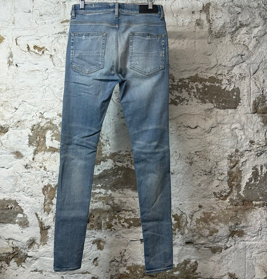 Amiri MX1 Blue Tie Dye Blue Denim Jeans Sz 30