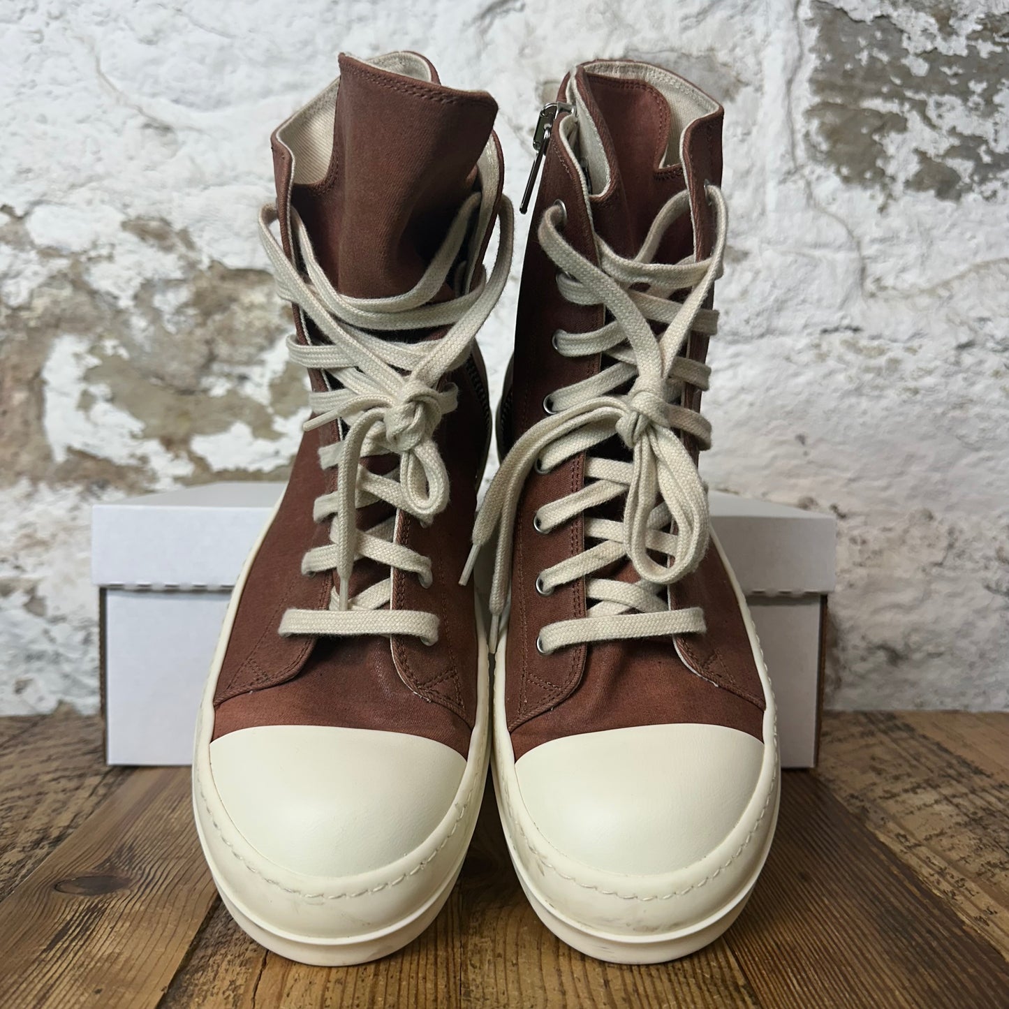 Rick Owens High Concordians Milk Sneaker Sz 8 (41)