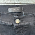 Amiri Embroidered Reaper Black Denim Jeans Sz 32