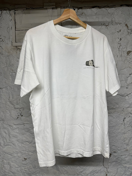 Kaws Swimming Figure White T-Shirt Sz XL