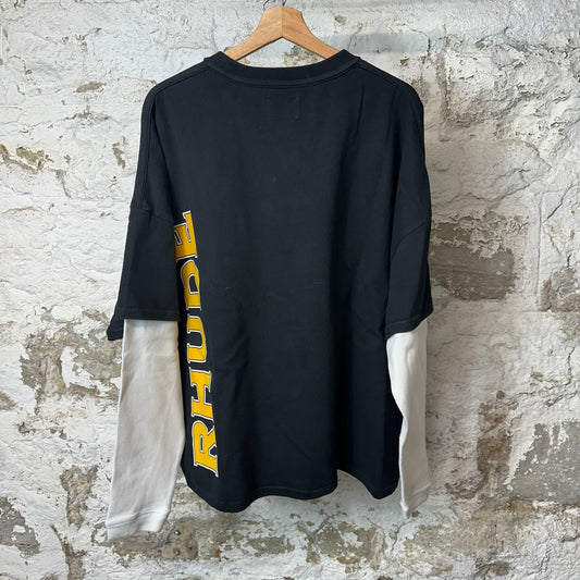 Rhude Yellow Spell Thermal L/s Black Sz L