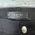 Amiri MX1 Black Multicolor Paisley Black Denim Jeans Sz 33
