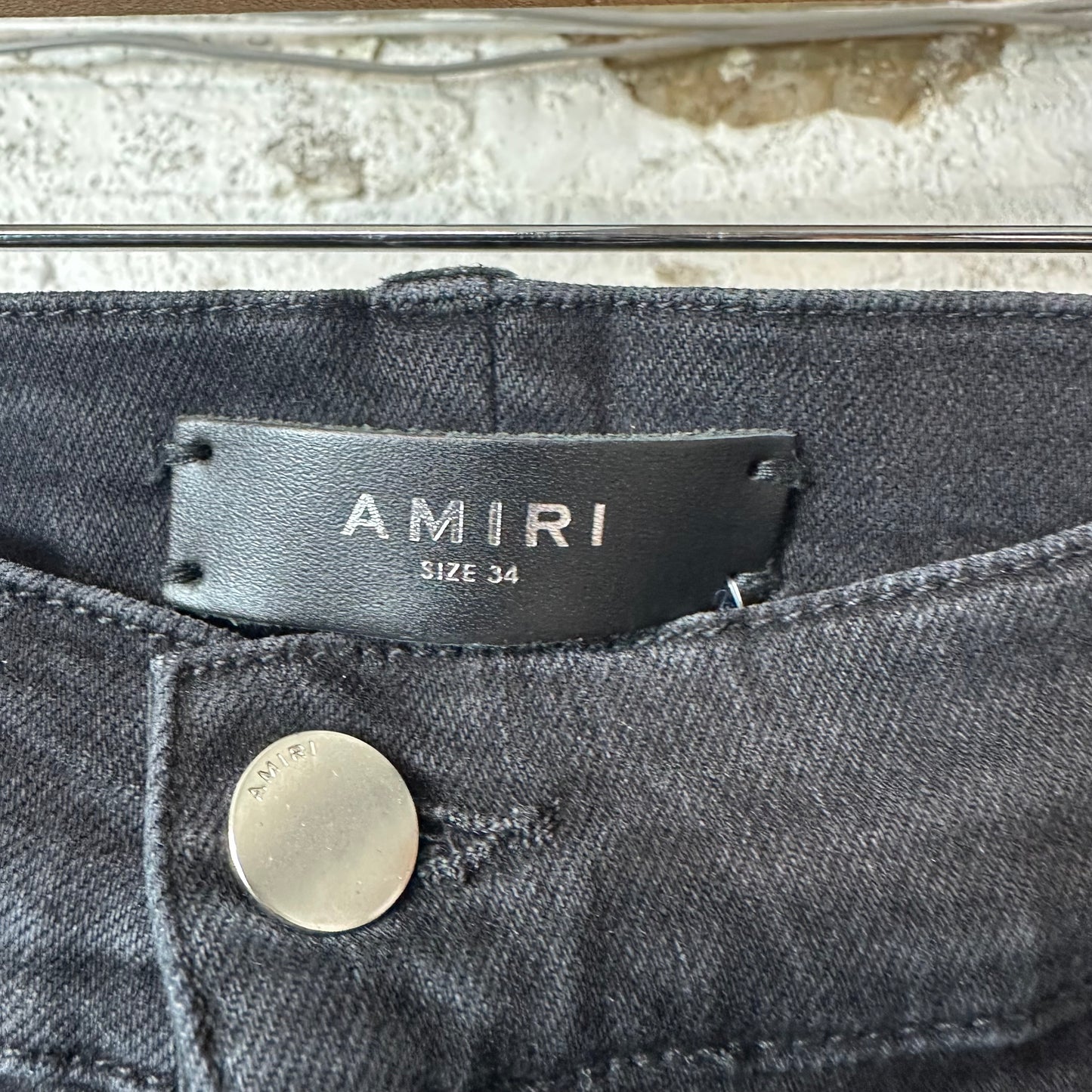 Amiri Animal Patches Black Denim Jeans Sz 34