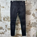 Amiri MX1 Cracked Blue Black Denim Jeans Sz 34