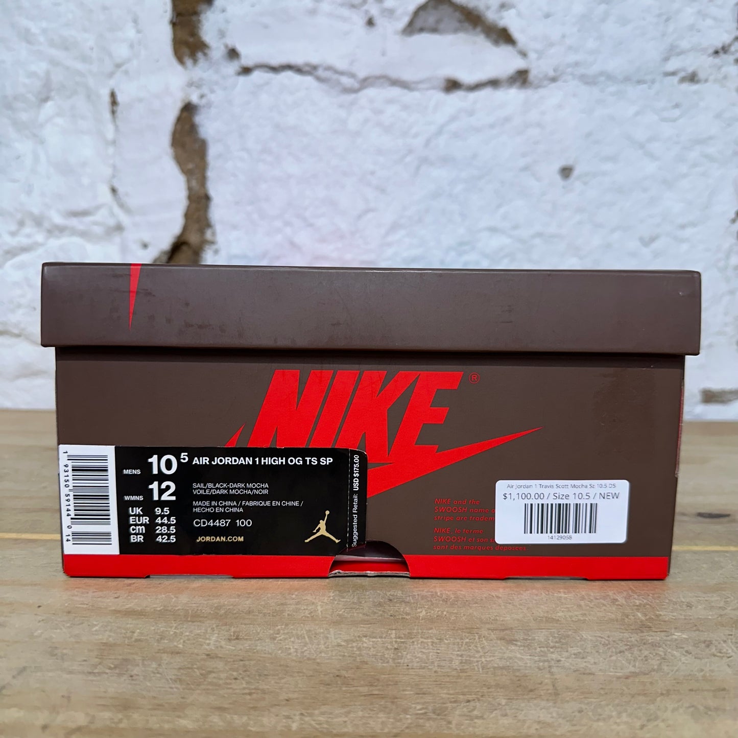 Air Jordan 1 High Travis Scott Mocha Sz 10.5 DS