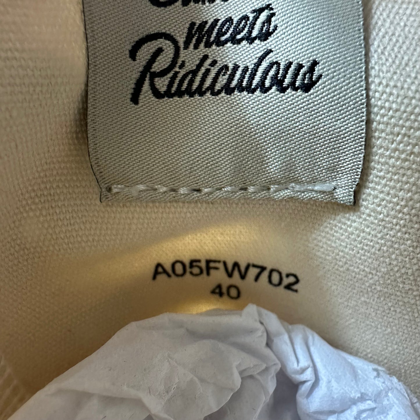 Maison Mihara Triple White Hank Sneaker Sz 7 (40) DS