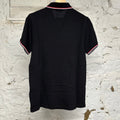 Moncler Small Logo Black Polo Sz M