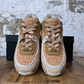 Chanel White CC Tan Tweed Trainer Sneaker Sz 4.5 (36.5)