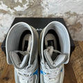 Chanel High Grey White Blue Sneaker Sz 5 (37)