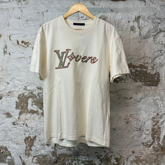 Louis Vuitton Lovers T-shirt Cream Sz M