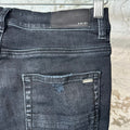 Amiri Plain Black Distressed Denim Jeans Sz 30