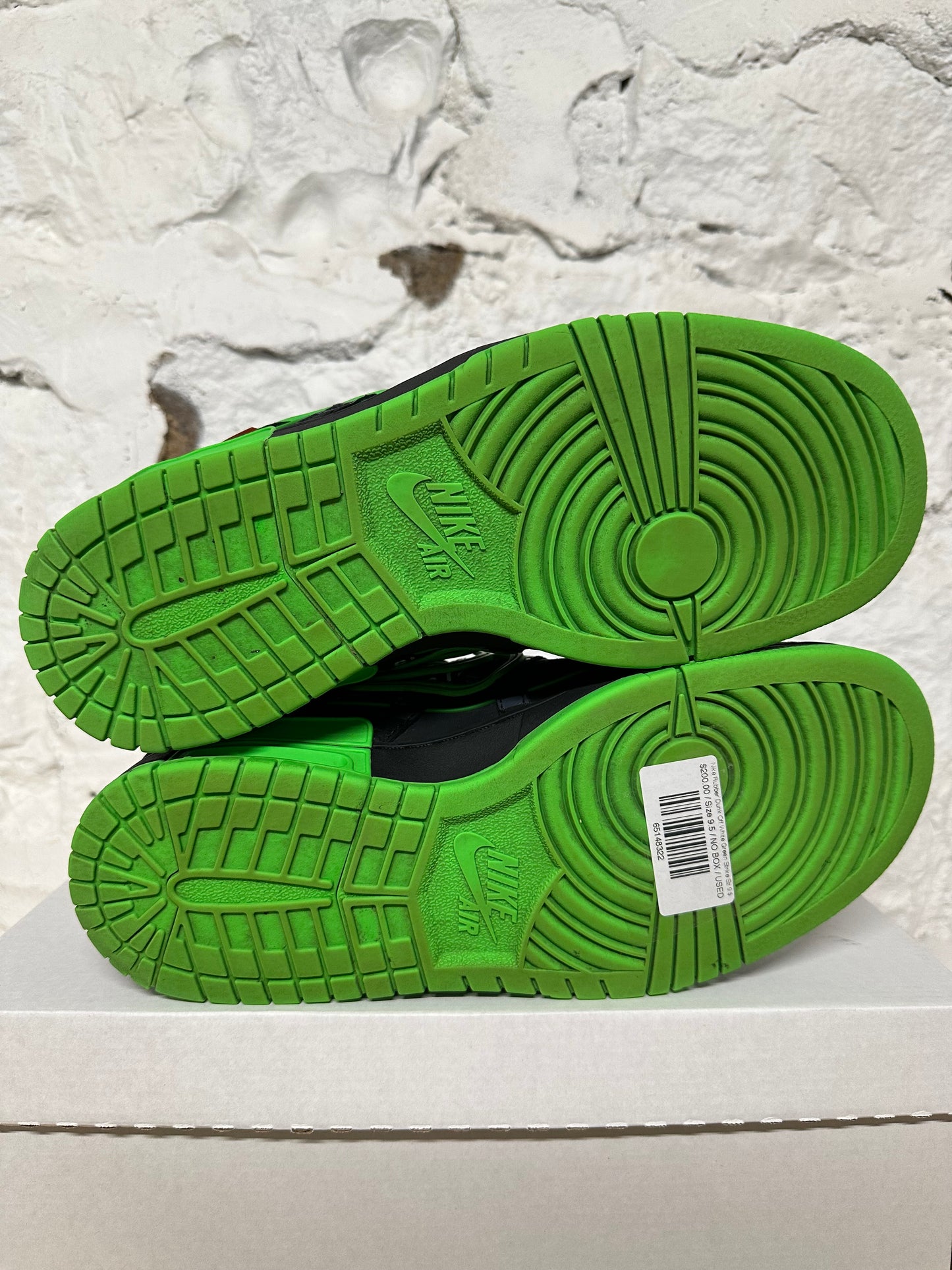 Nike Rubber Dunk Off White Green Strike Sz 9.5