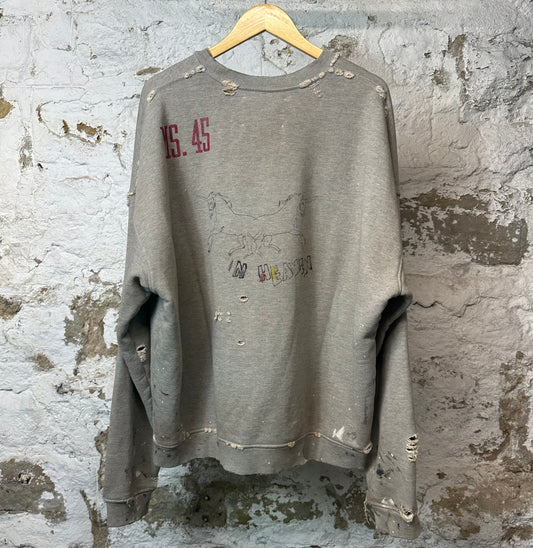 Paly Hollywood Paly Nick St. John Crewneck Gray Sz XL DS