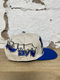 Hellstar Records Cream Blue Snapback Hat DS