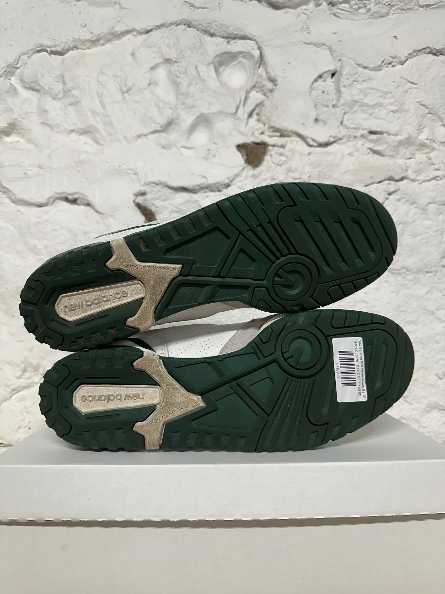 New Balance 550 White Green Sz 12