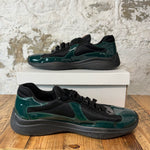 Prada Americas Cup Green Patent Black Sz 12 No Box