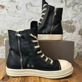 Rick Owens High Black Leather Milk Sneaker Sz 12 (45)