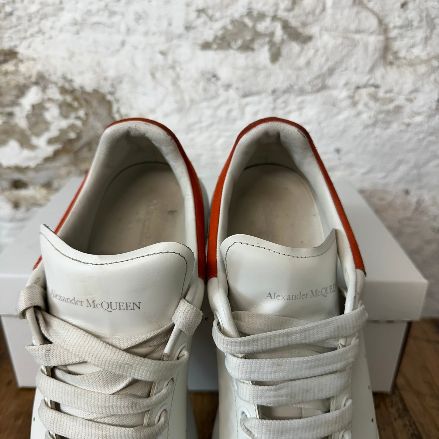 Alexander Mcqueen Orange Tab White Sneaker Sz 9 (42) No Box