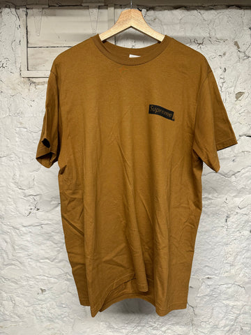 Supreme Sometimes You Think Brown T-Shirt Sz L