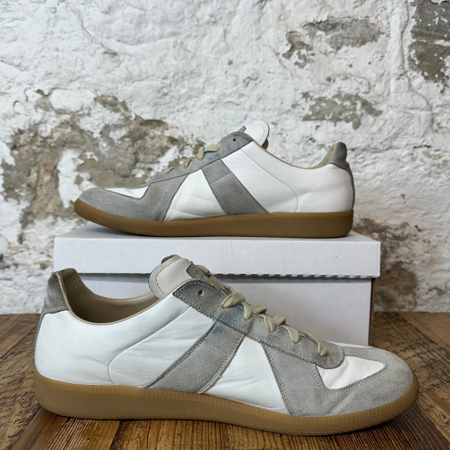 Maison Margiela Replica White Grey Suede Sneaker Sz 15 (48)