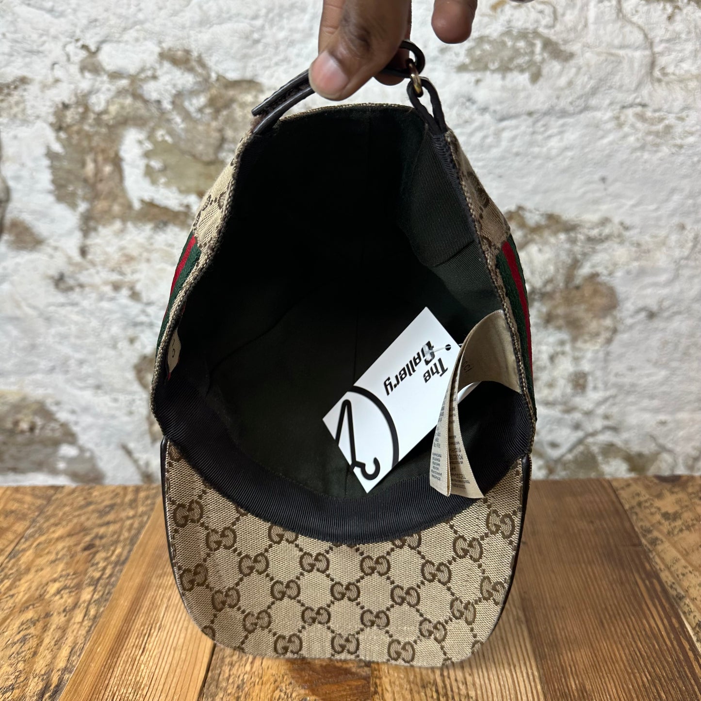 Gucci Beige GG Monogram Hat Sz XL