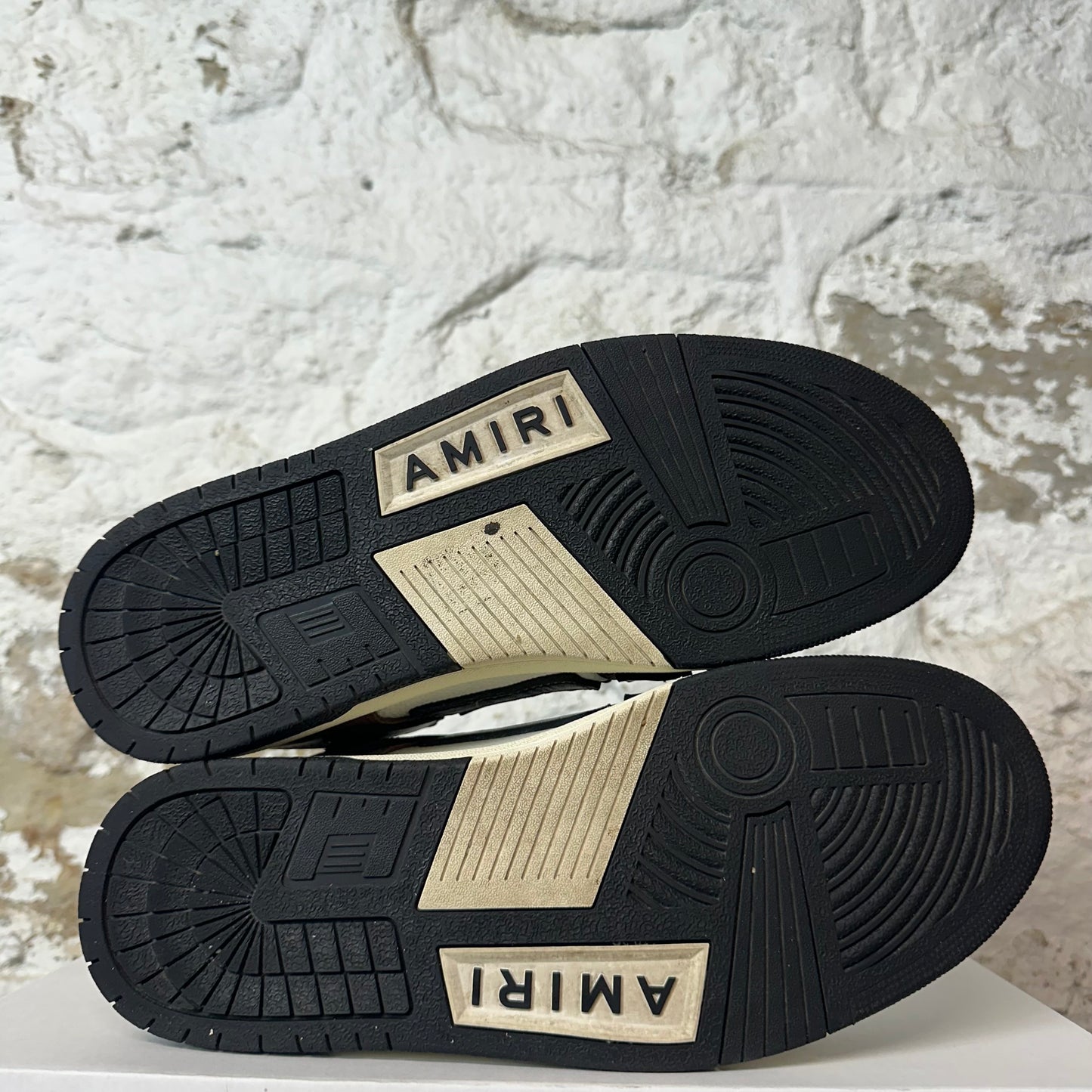 Amiri Black Skeleton White Brown Sneaker Sz 10 (43)
