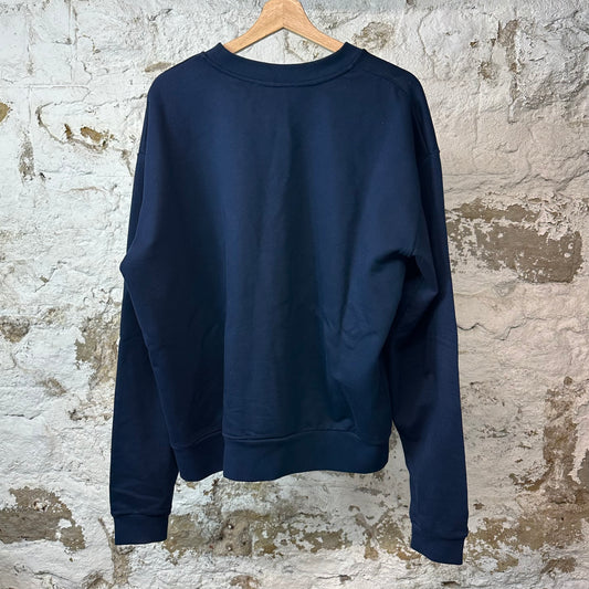 Marni Multicolor Spellout Navy Blue Crewneck Sz S (46)