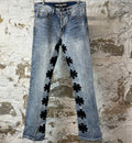 Lost Shadows Sun Logo Blue Denim Jeans Sz 30