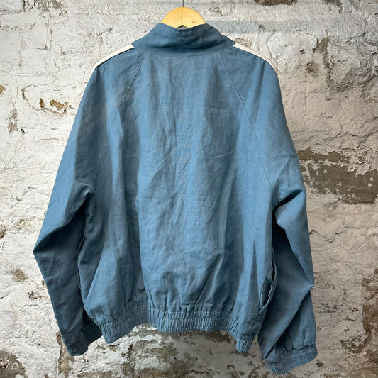 Rhude Blue Canvas Crest Zip Up Jacket Sz XXL