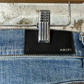 Amiri MX1 Brown Suede Blue Denim Jeans Sz 32