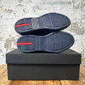 Prada Americas Cup Navy Rubber Grey Sneaker Sz 10 (43)