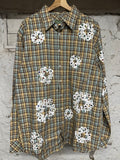 Denim Tears Rhinestone Flannel Button Up Sz M DS