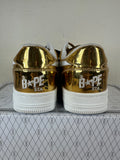 A Bathing Ape Bape Sta Low Patent Gold Sz 10