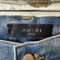 Amiri MX2 Yellow Brown Patch Blue Denim Jeans Sz 34