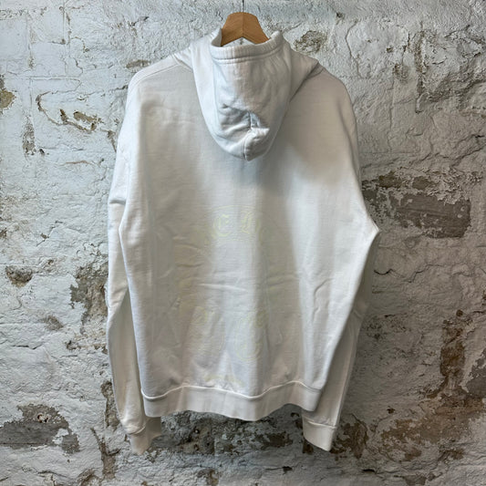 Chrome Hearts GITD Horseshoe Zip Hoodie White Sz M