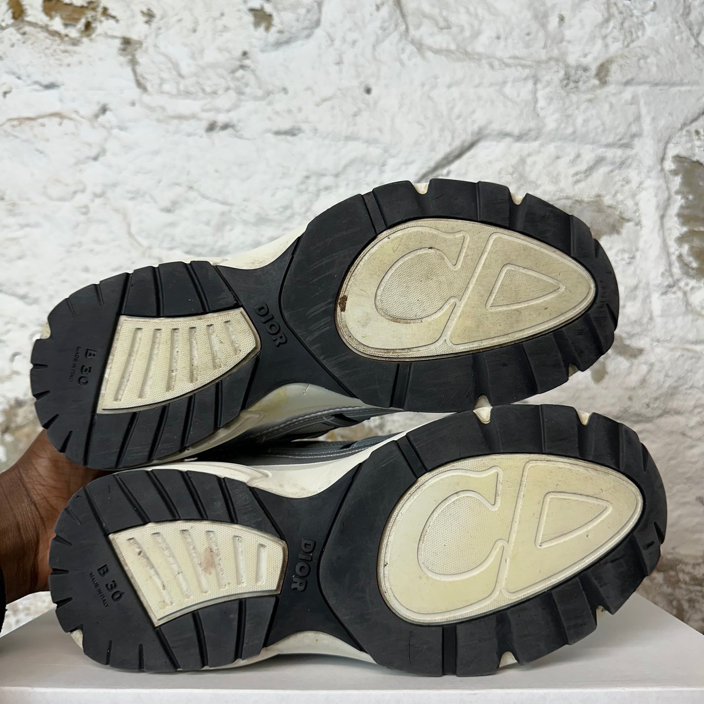 Dior B30 Silver Black Cream Sneaker Sz 8 (41)