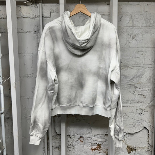 Vale Oreo Zip Up Hoodie White Sz S