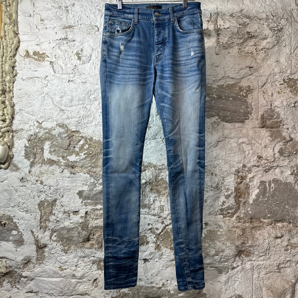 Amiri Plain Blue Denim Jeans Sz 30