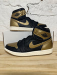 Air Jordan 1 High Black Metallic Gold Sz 10 DS