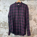 Saint Laurent Purple Plaid Button Up Shirt Sz XL