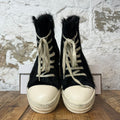 Rick Owens High Black Pony Hair Milk Sneaker Sz 9 (42)