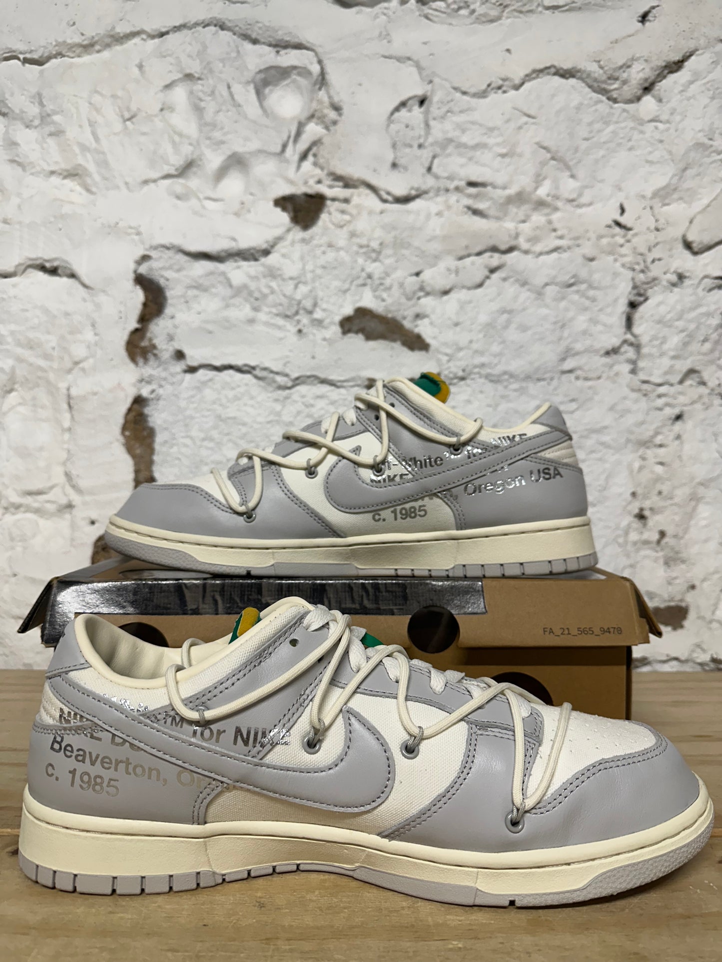 Nike Dunk Low Off-White Lot 25 Sz 12 DS