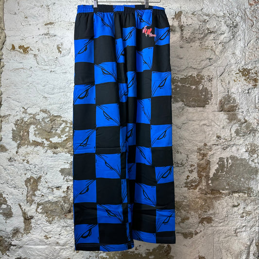 Matty Boy Anti Promo 99 Eyes Blue Checker Sweatpants Sz L DS