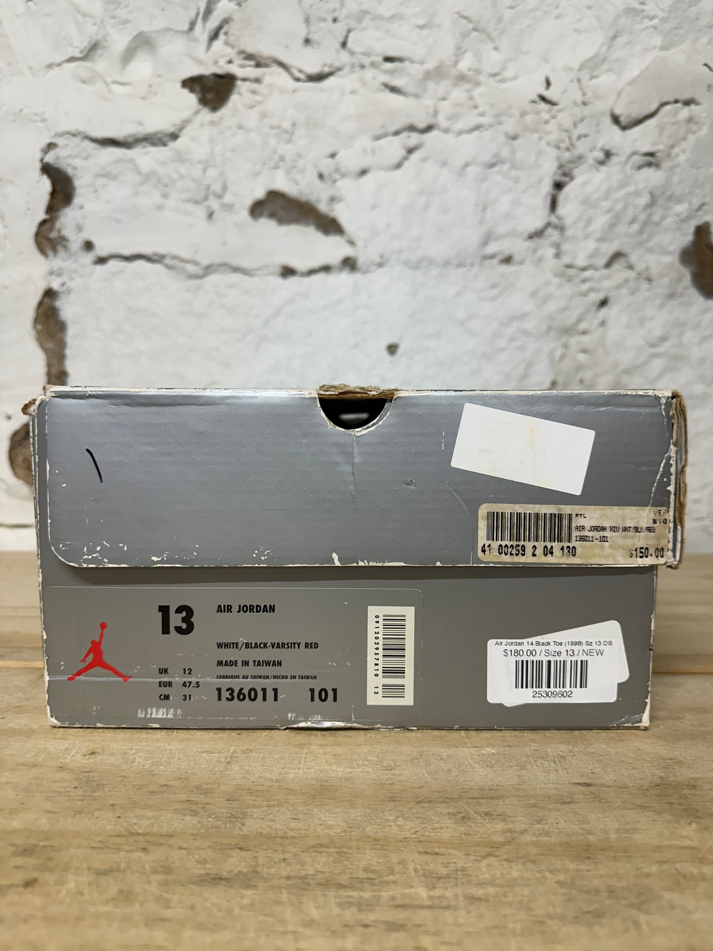 Air Jordan 14 Black Toe (1998) Sz 13 DS