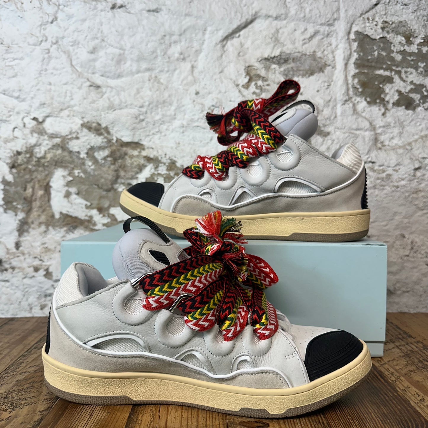 Lanvin Curb Multicolor Lace Grey Sneaker Sz 12 (45)