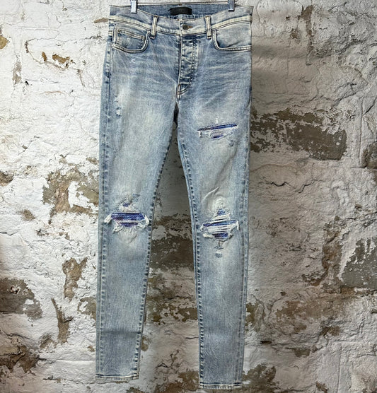 Amiri MX1 Tie Dye Blue Denim Jeans Sz 32