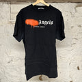 Palm Angels Orange Spray HK T-shirt Black Sz L