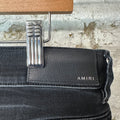 Amiri Blue Crystal Stagger Black Denim Jeans Sz 34