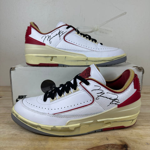 Air Jordan 2 Retro Low SP Off-White White Red Sz 10